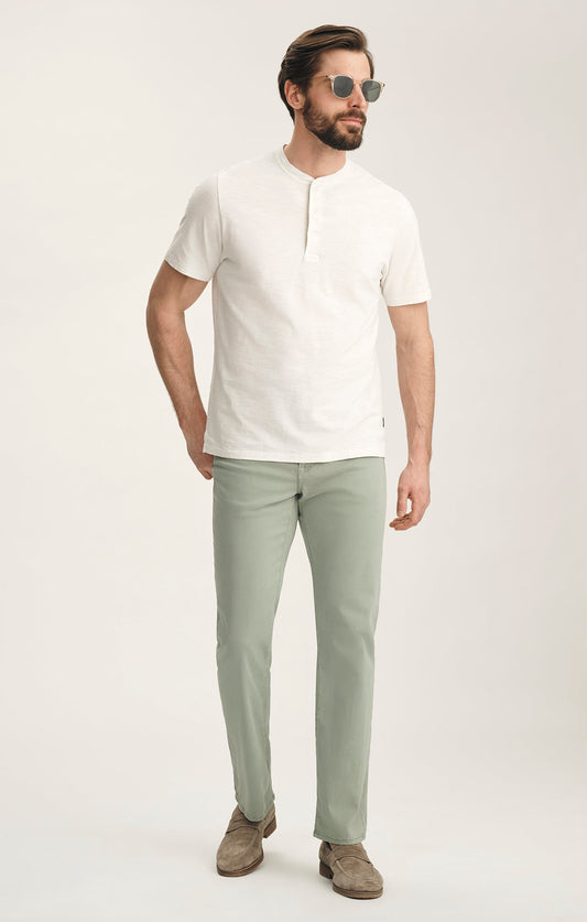 34 Heritage Charisma Relaxed Straight Pants In Iceberg Green Twill