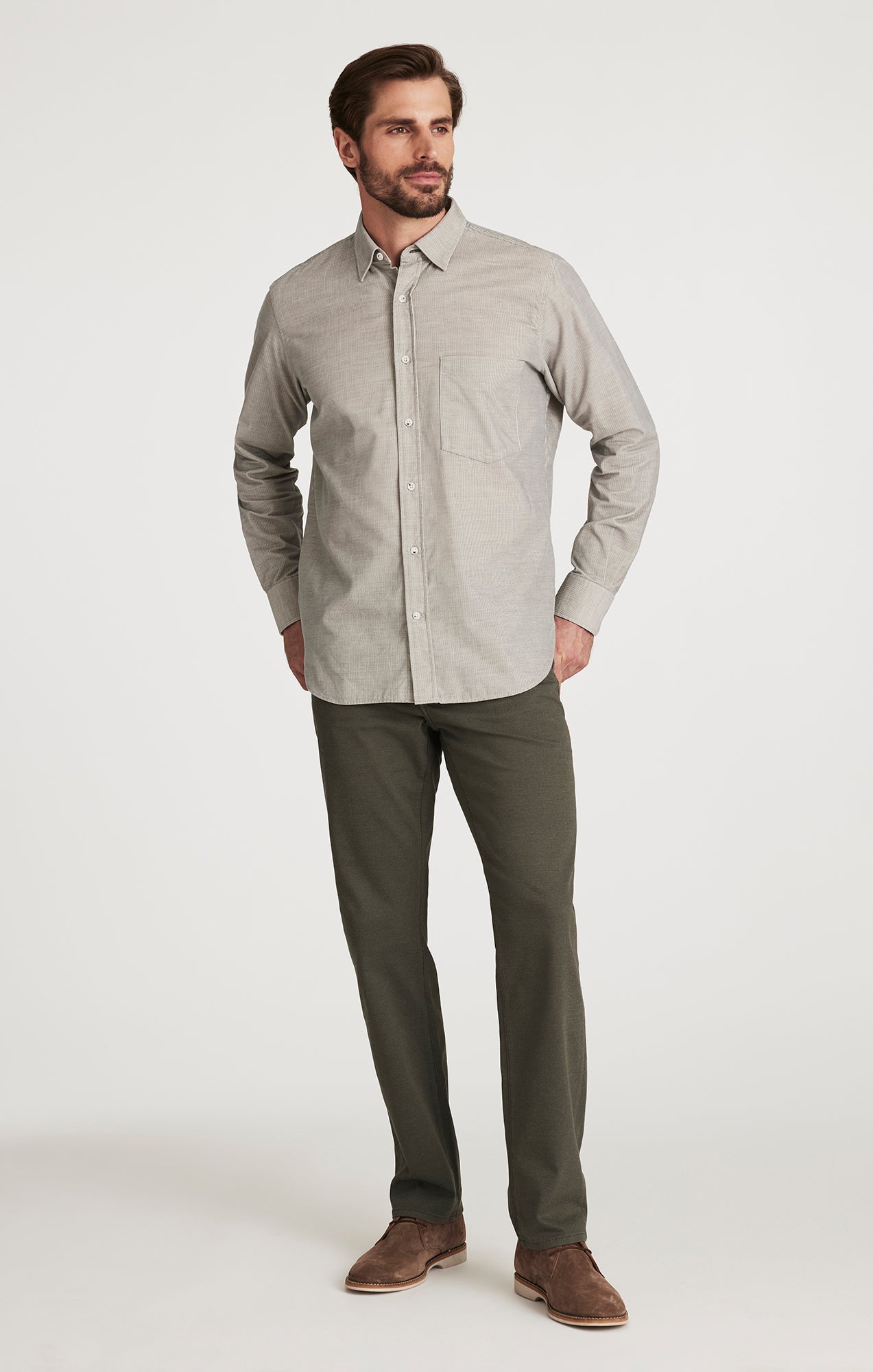 34 Heritage Charisma Relaxed Straight Pants in Peat Coolmax