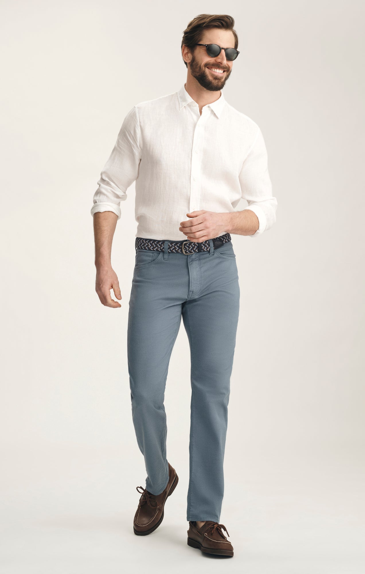 34 Heritage Courage Straight Leg Pants In Vintage Indigo Coolmax