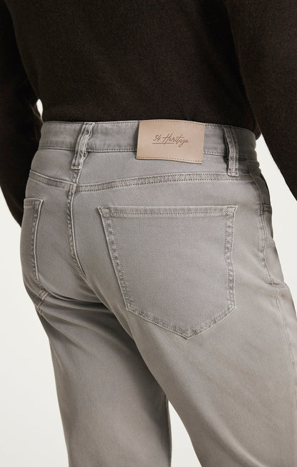 34 Heritage Charisma Relaxed Straight Pants in Grey Honeycomb