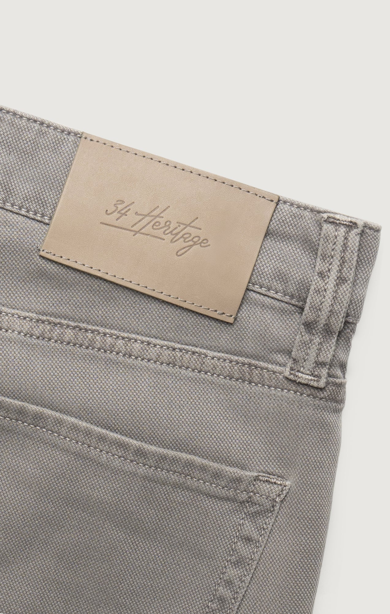 34 Heritage Charisma Relaxed Straight Pants in Grey Honeycomb