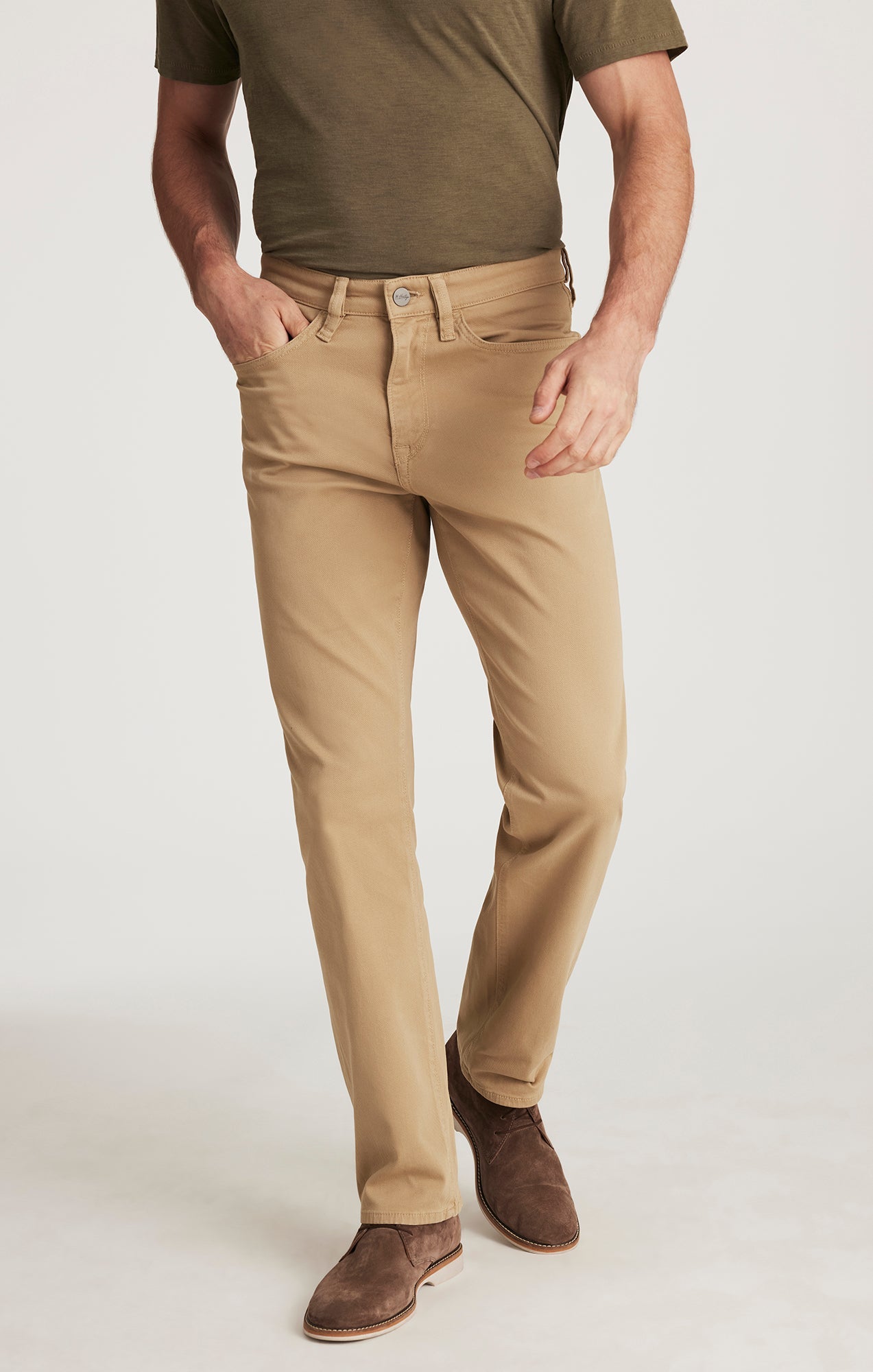34 Heritage Charisma Relaxed Straight Pants in Beige Honeycomb