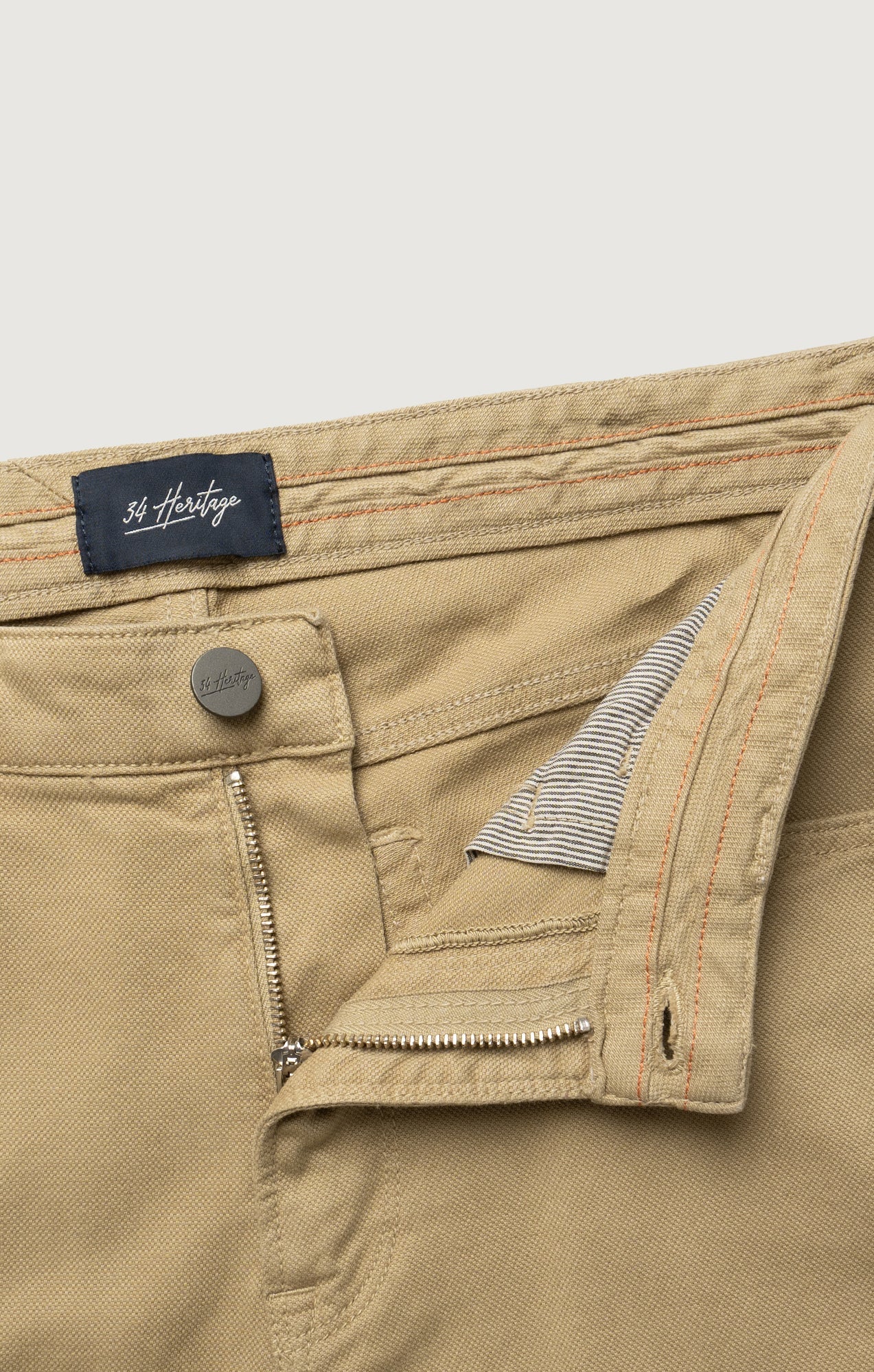 34 Heritage Charisma Relaxed Straight Pants in Beige Honeycomb