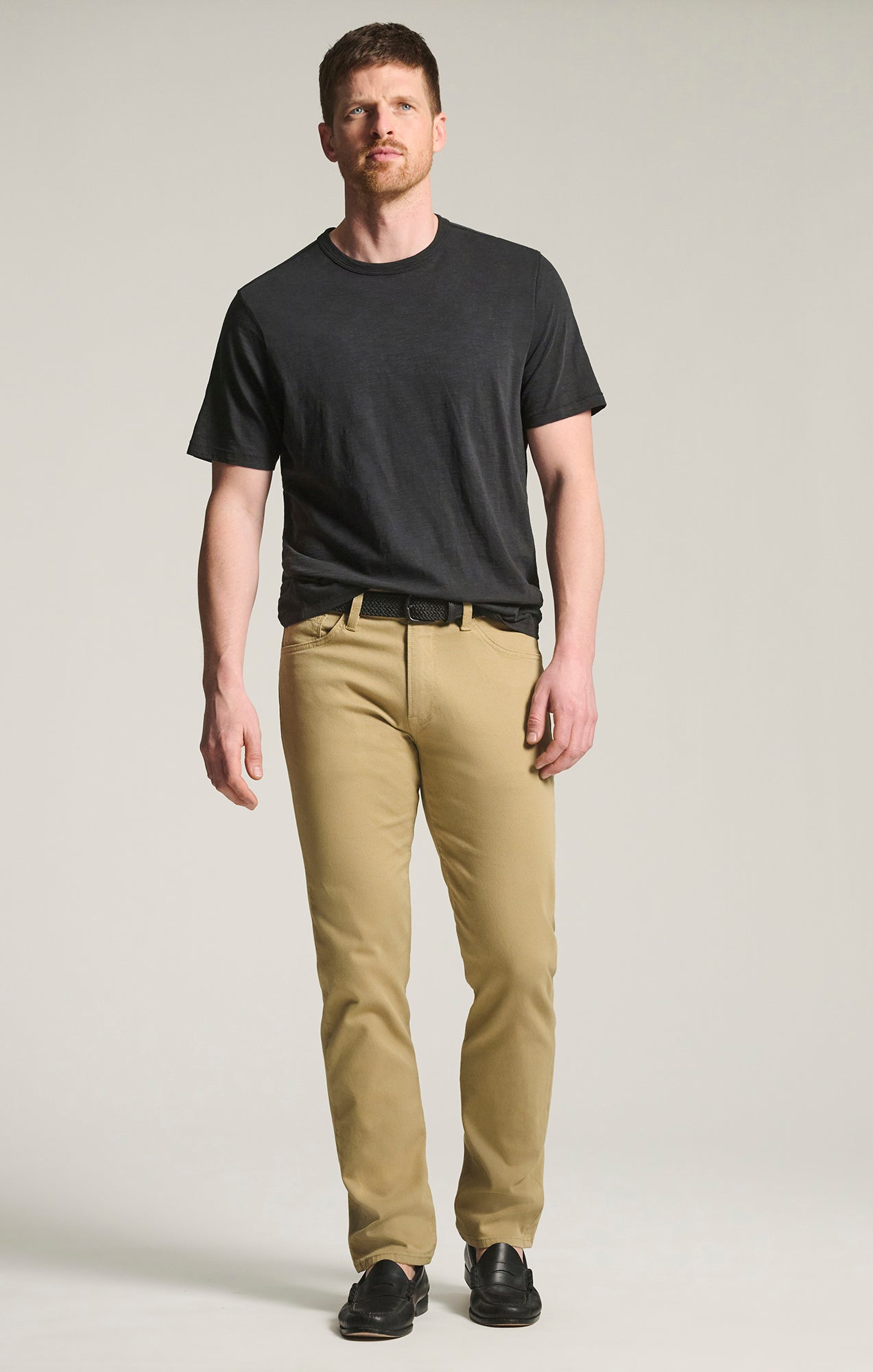34 Heritage Courage Straight Leg Pants in Beige Honeycomb