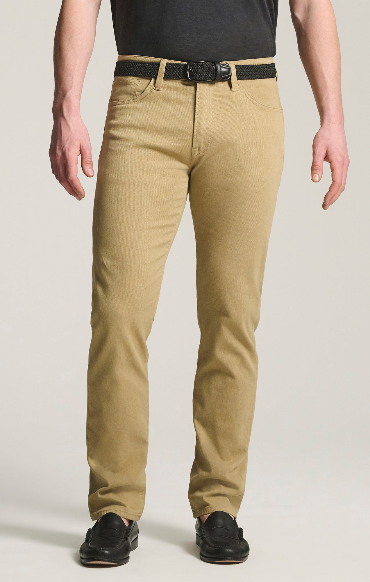 34 Heritage Courage Straight Leg Pants in Beige Honeycomb