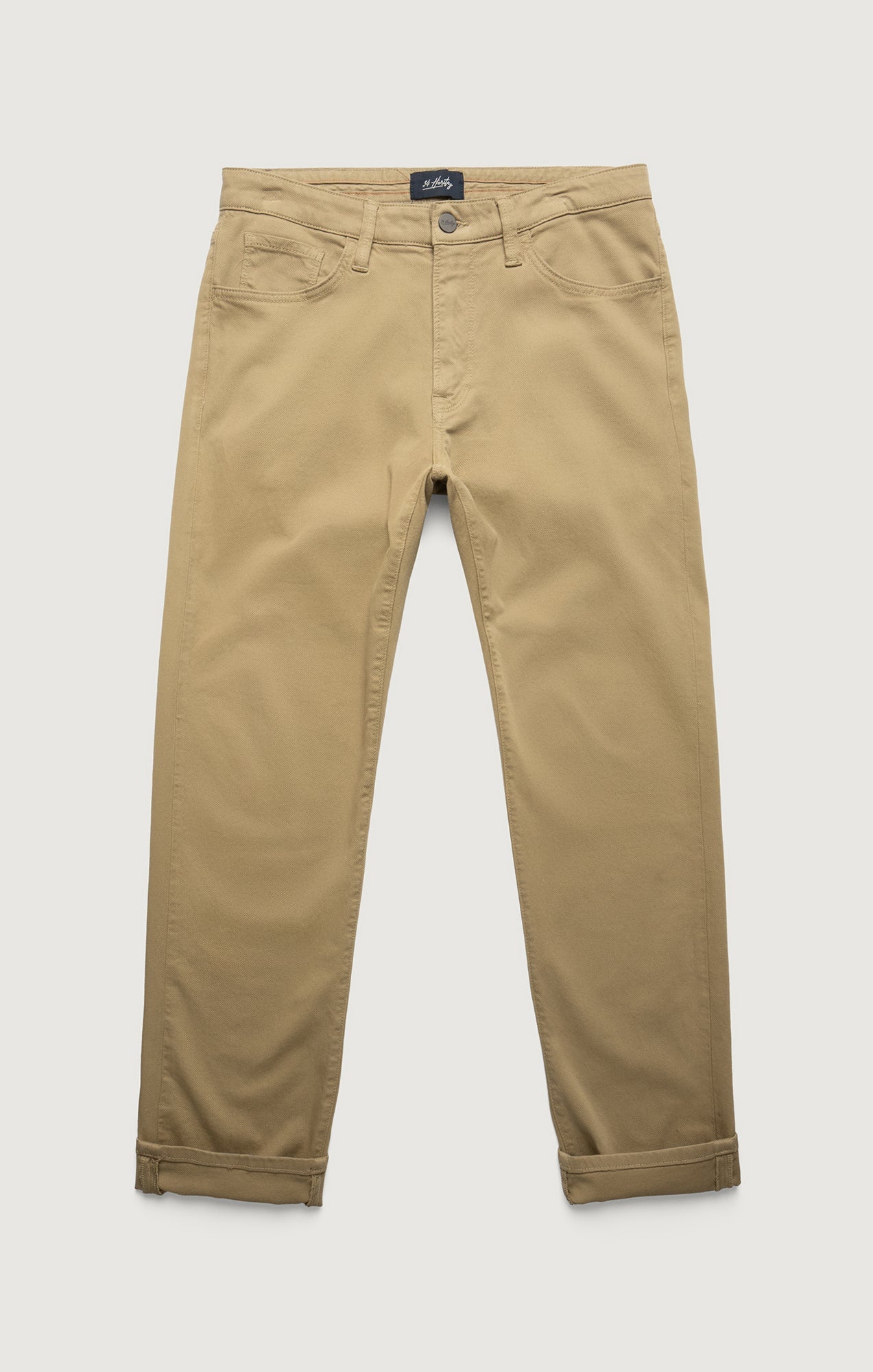 34 Heritage Courage Straight Leg Pants in Beige Honeycomb
