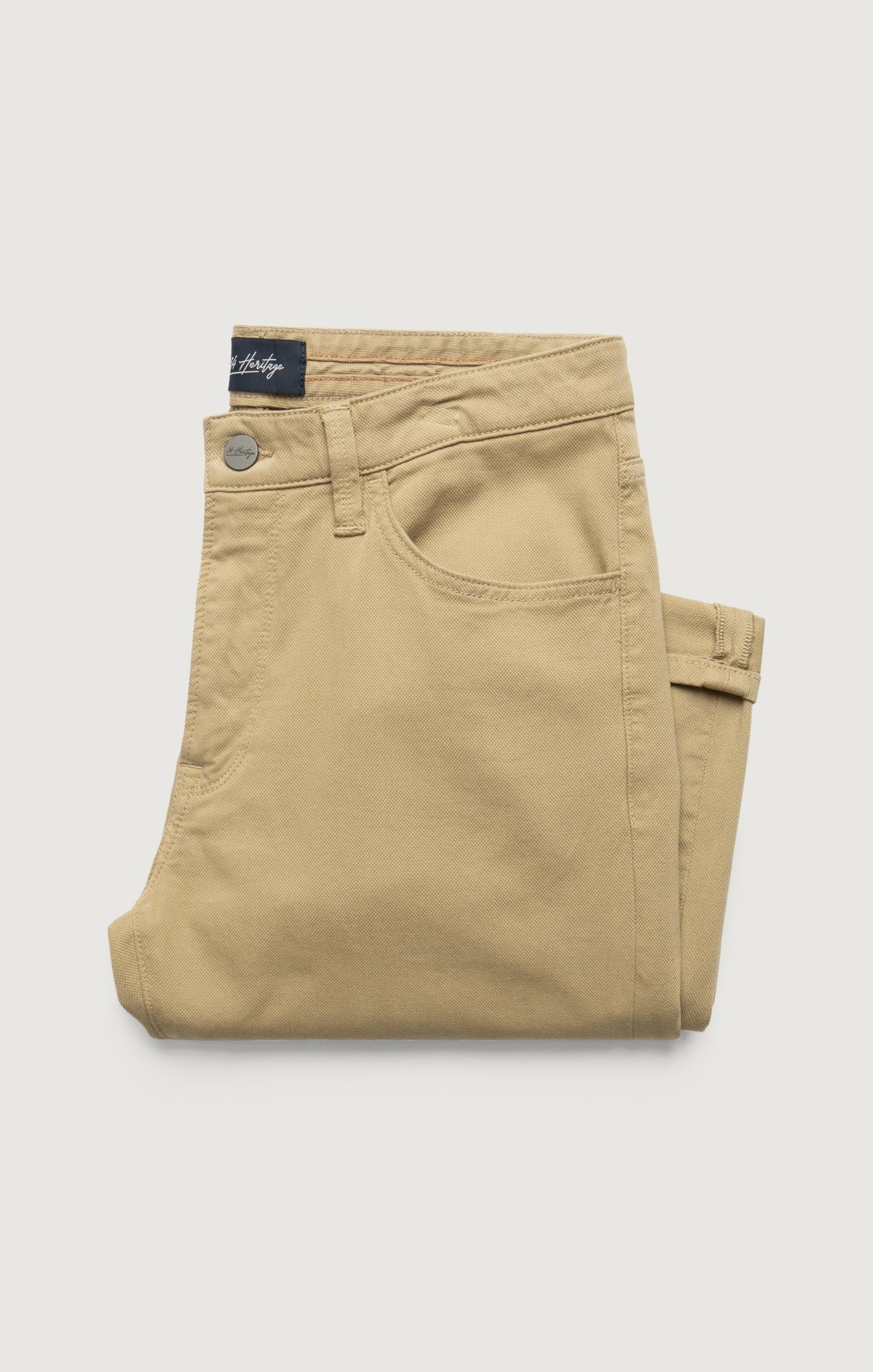 34 Heritage Courage Straight Leg Pants in Beige Honeycomb