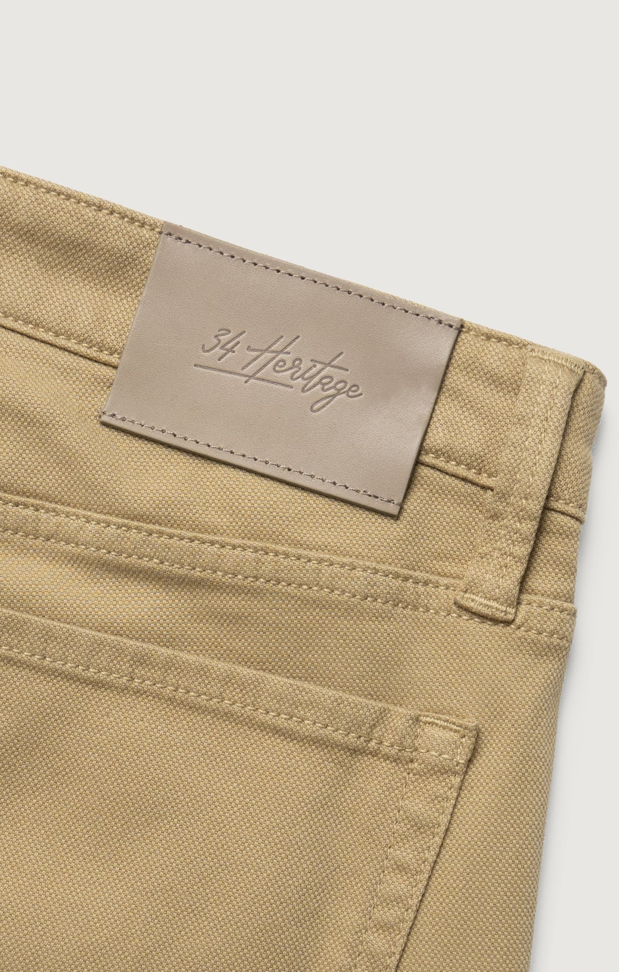 34 Heritage Courage Straight Leg Pants in Beige Honeycomb