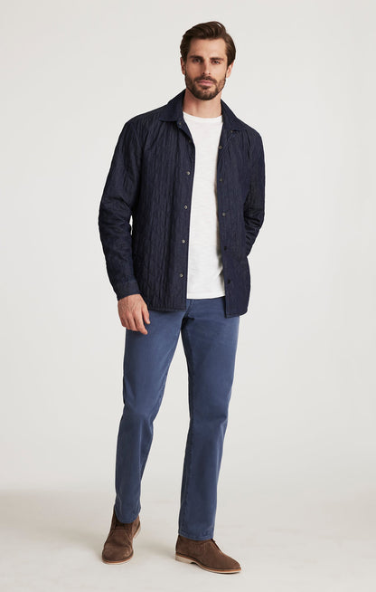 34 Heritage Charisma Relaxed Straight Pants in Blue Honeycomb
