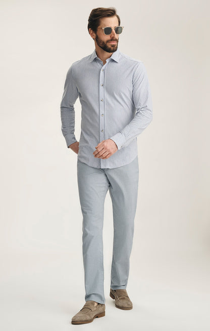 34 Heritage Courage Straight Leg Pants In Blue Honeycomb