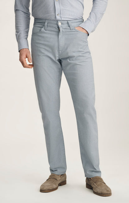 34 Heritage Courage Straight Leg Pants In Blue Honeycomb