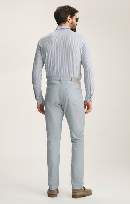 34 Heritage Courage Straight Leg Pants In Blue Honeycomb