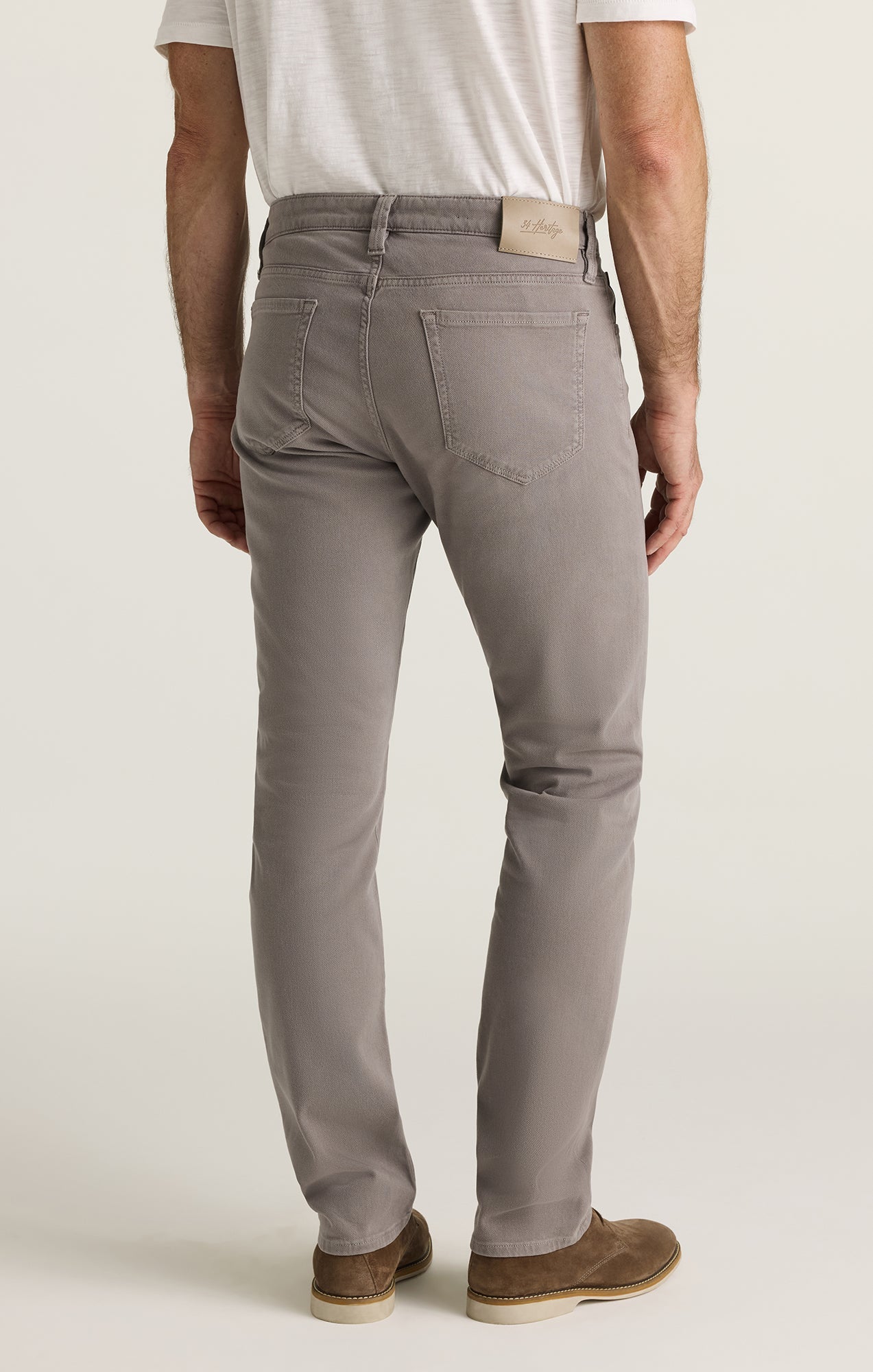 34 Heritage Courage Straight Leg Pants in Grey Honeycomb