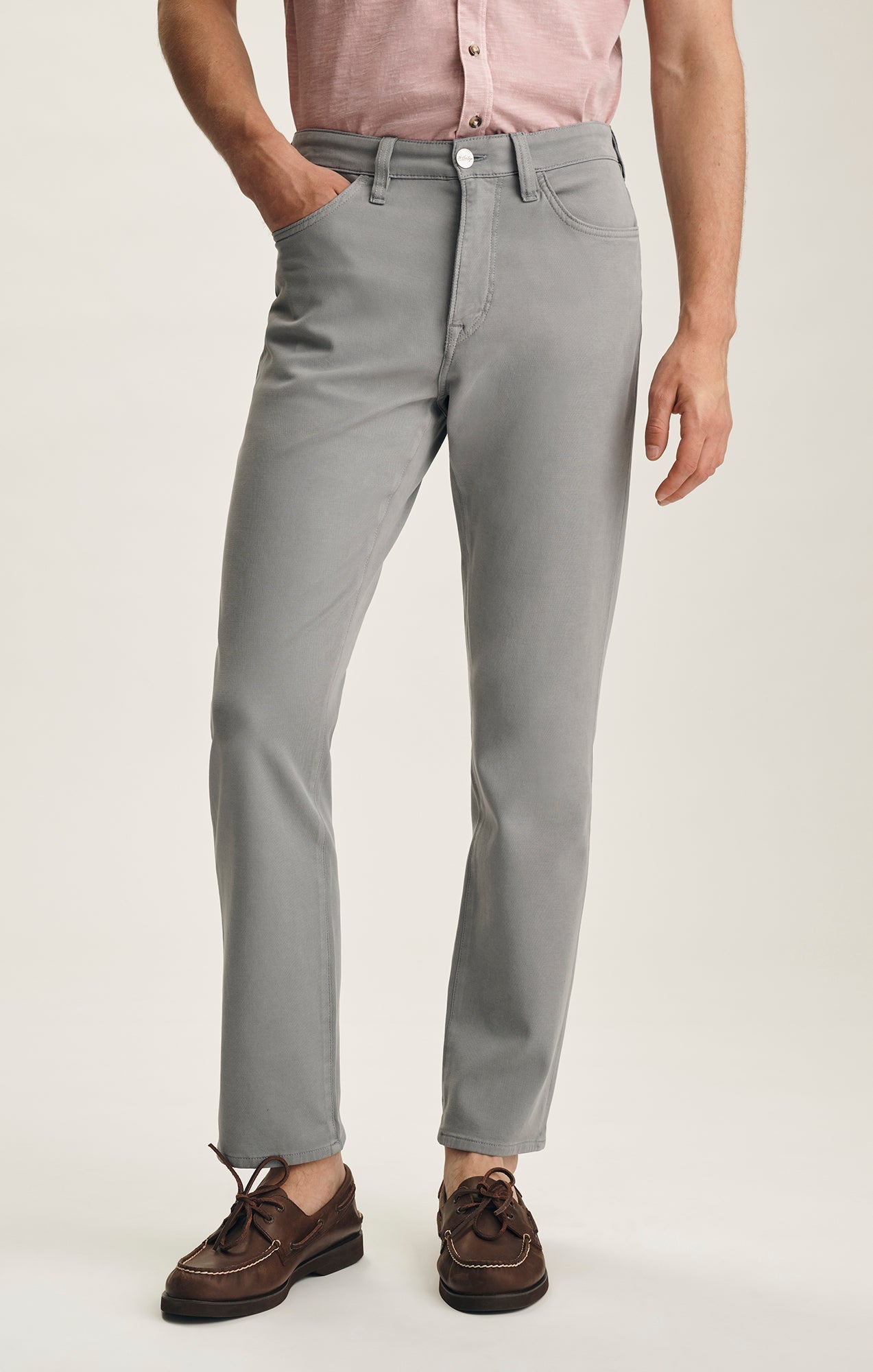 34 Heritage Charisma Relaxed Straight Pants In Pewter Cloud Luxe