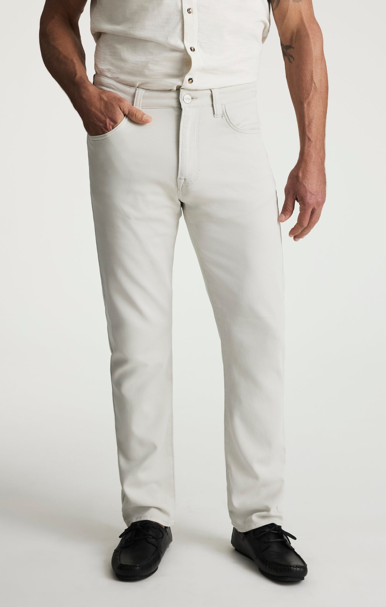 34 Heritage Courage Straight Leg Pants In Bone Cloud Luxe