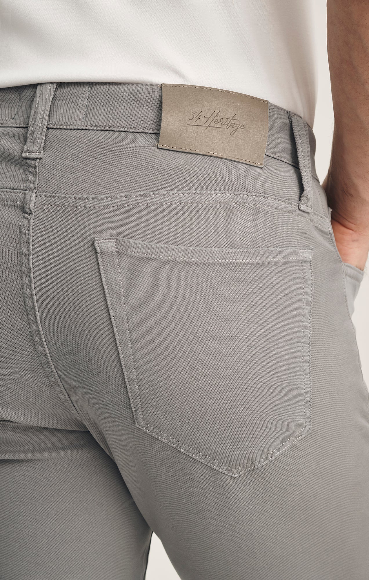 34 Heritage Courage Straight Leg Pants In Pewter Cloud Luxe
