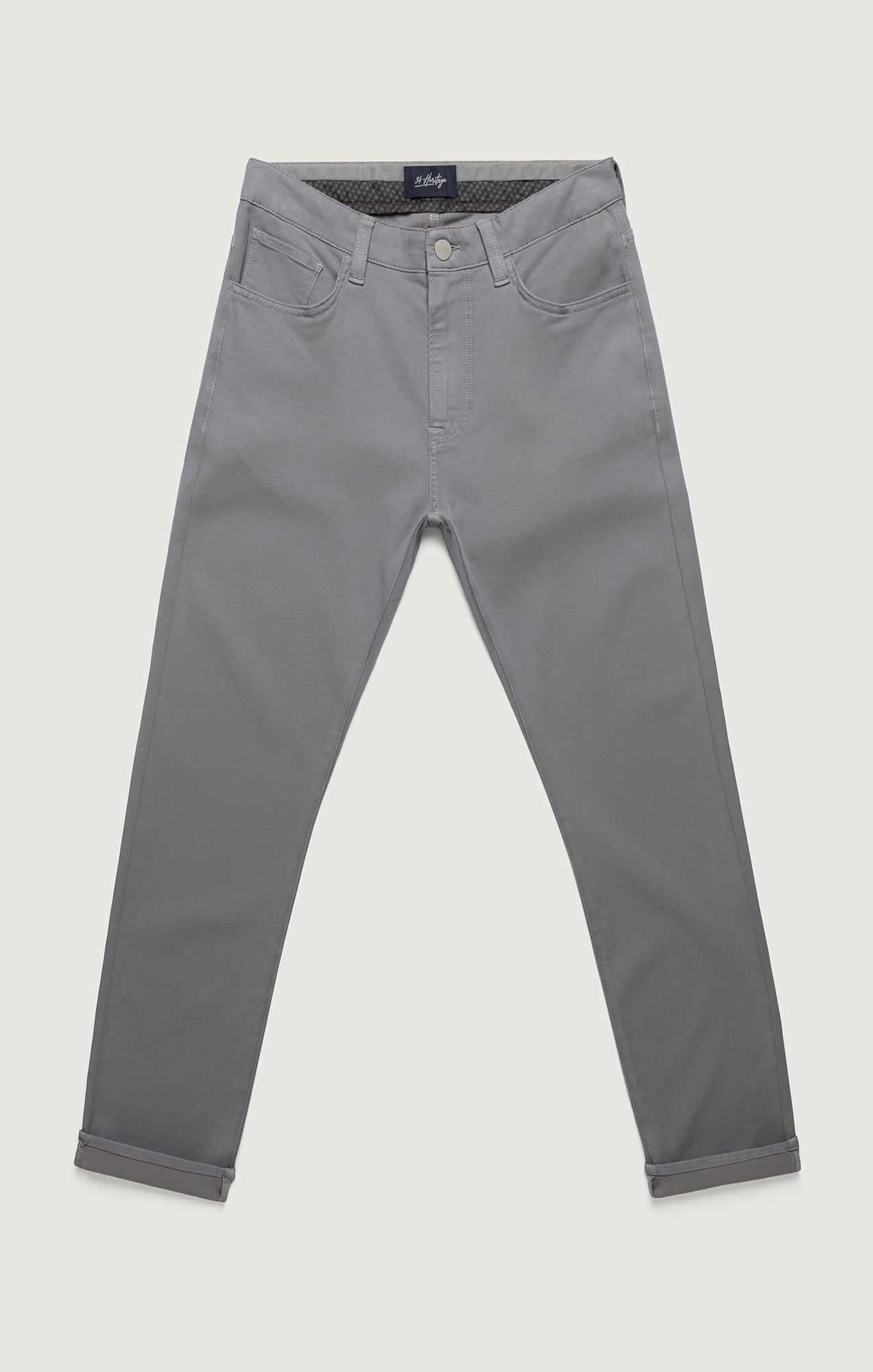 34 Heritage Courage Straight Leg Pants In Pewter Cloud Luxe