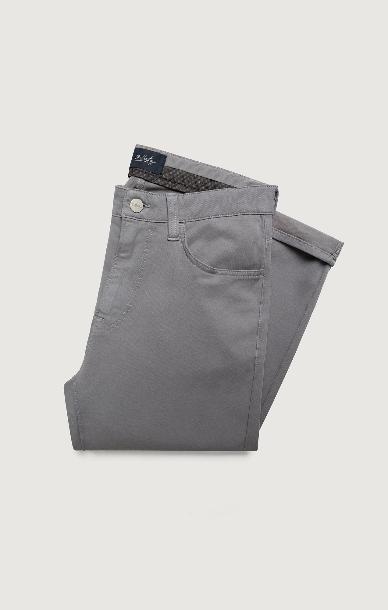 34 Heritage Courage Straight Leg Pants In Pewter Cloud Luxe