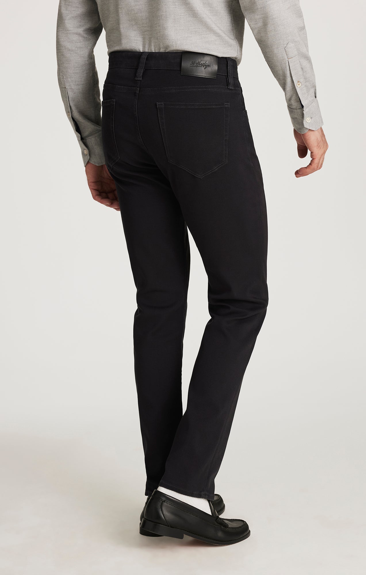 34 Heritage Courage Straight Leg Pants in Dark Grey Serrano