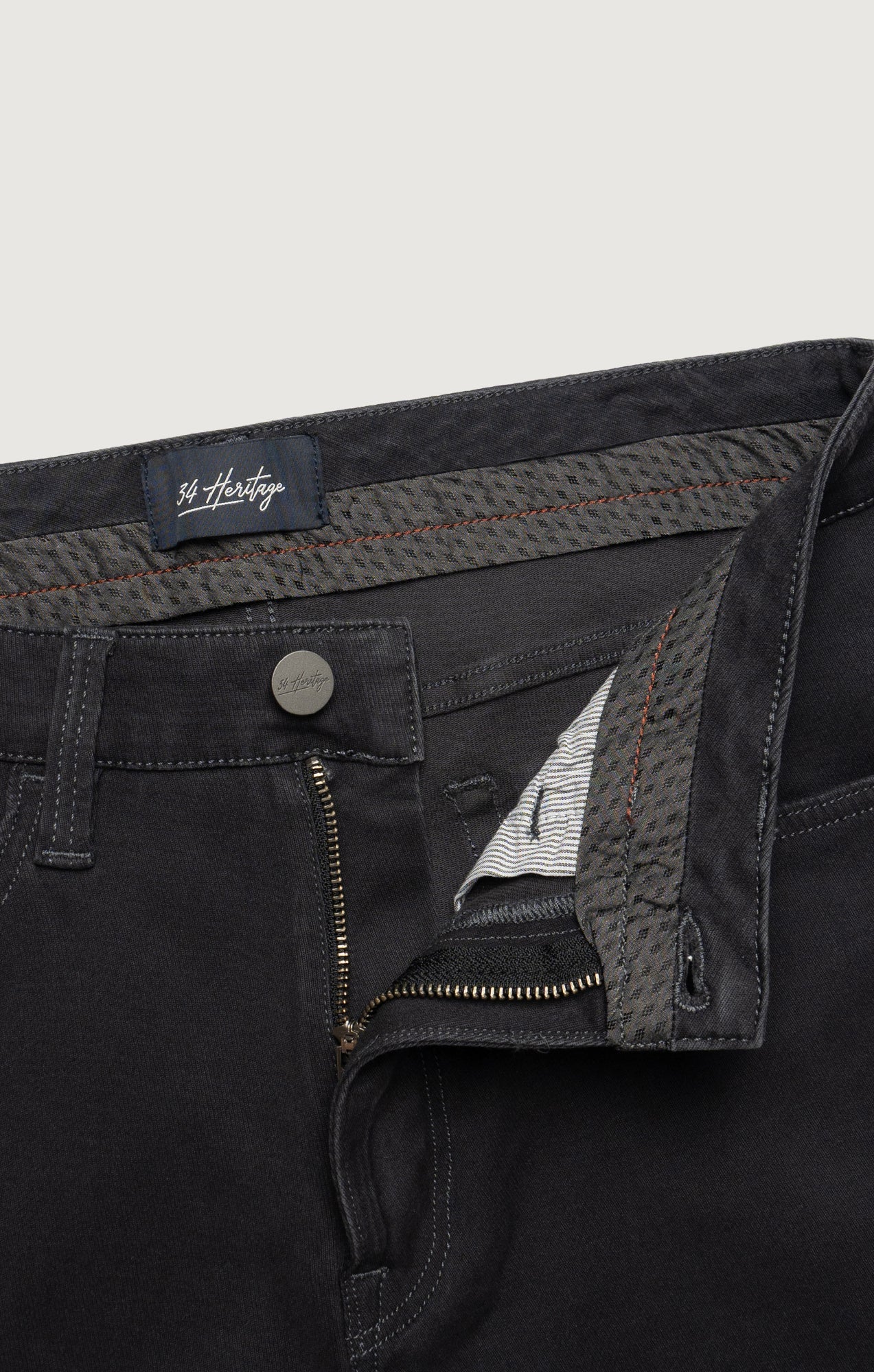 34 Heritage Courage Straight Leg Pants in Dark Grey Serrano