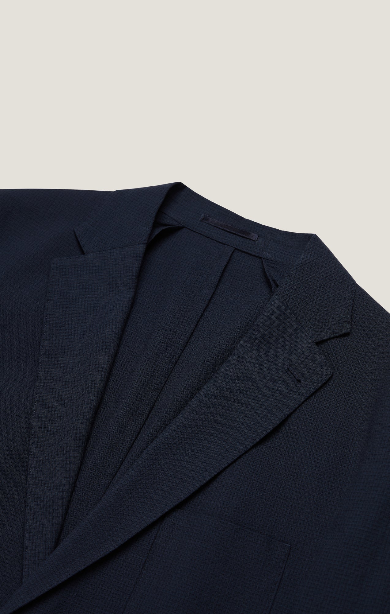 34 Heritage Matteo Seersucker Blazer in Navy