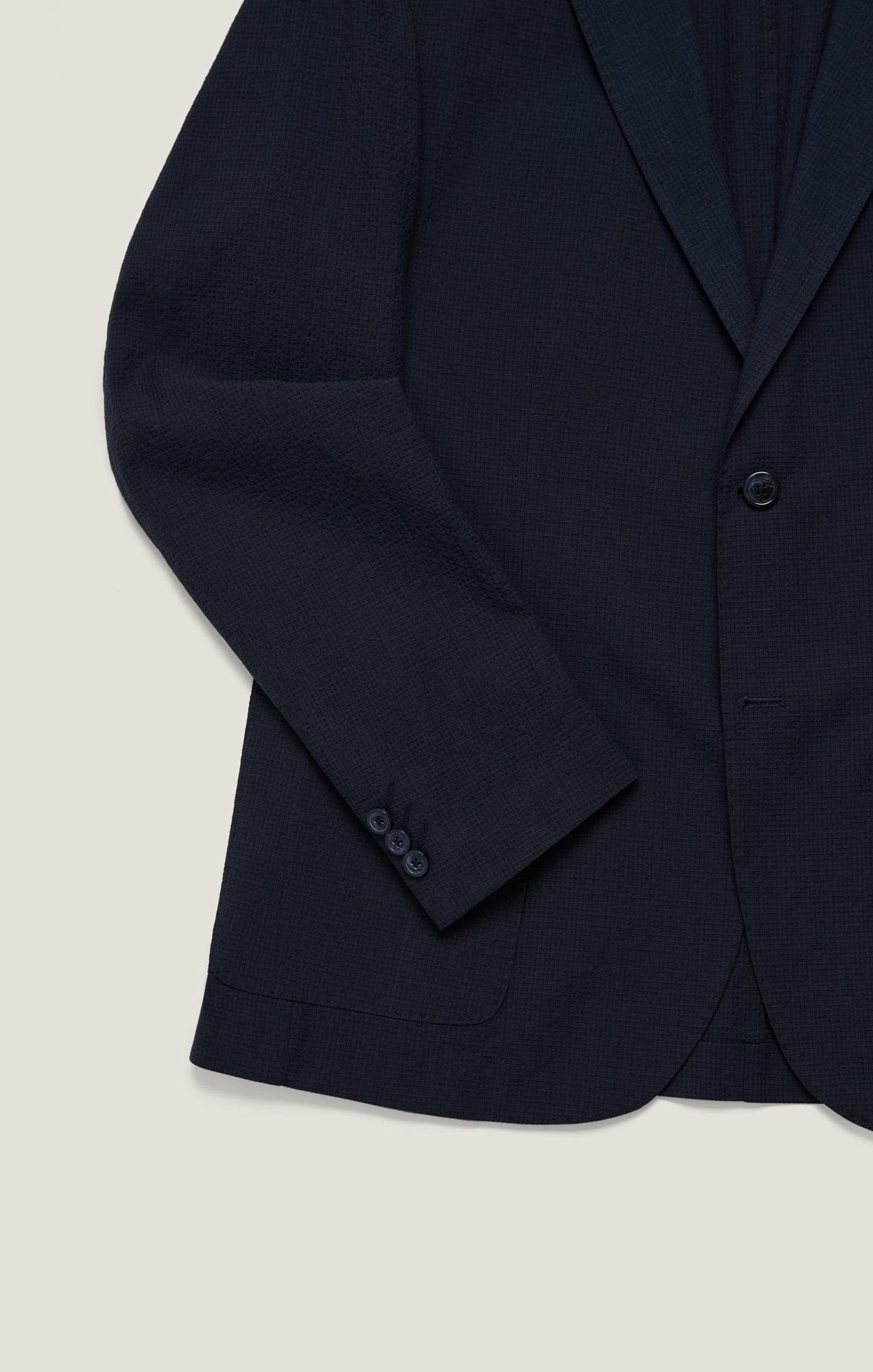34 Heritage Matteo Seersucker Blazer in Navy