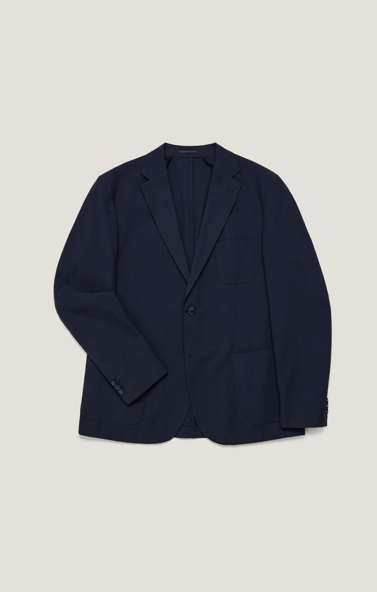 34 Heritage Matteo Seersucker Blazer in Navy