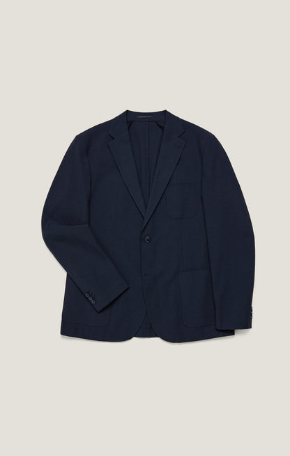 34 Heritage Matteo Seersucker Blazer in Navy