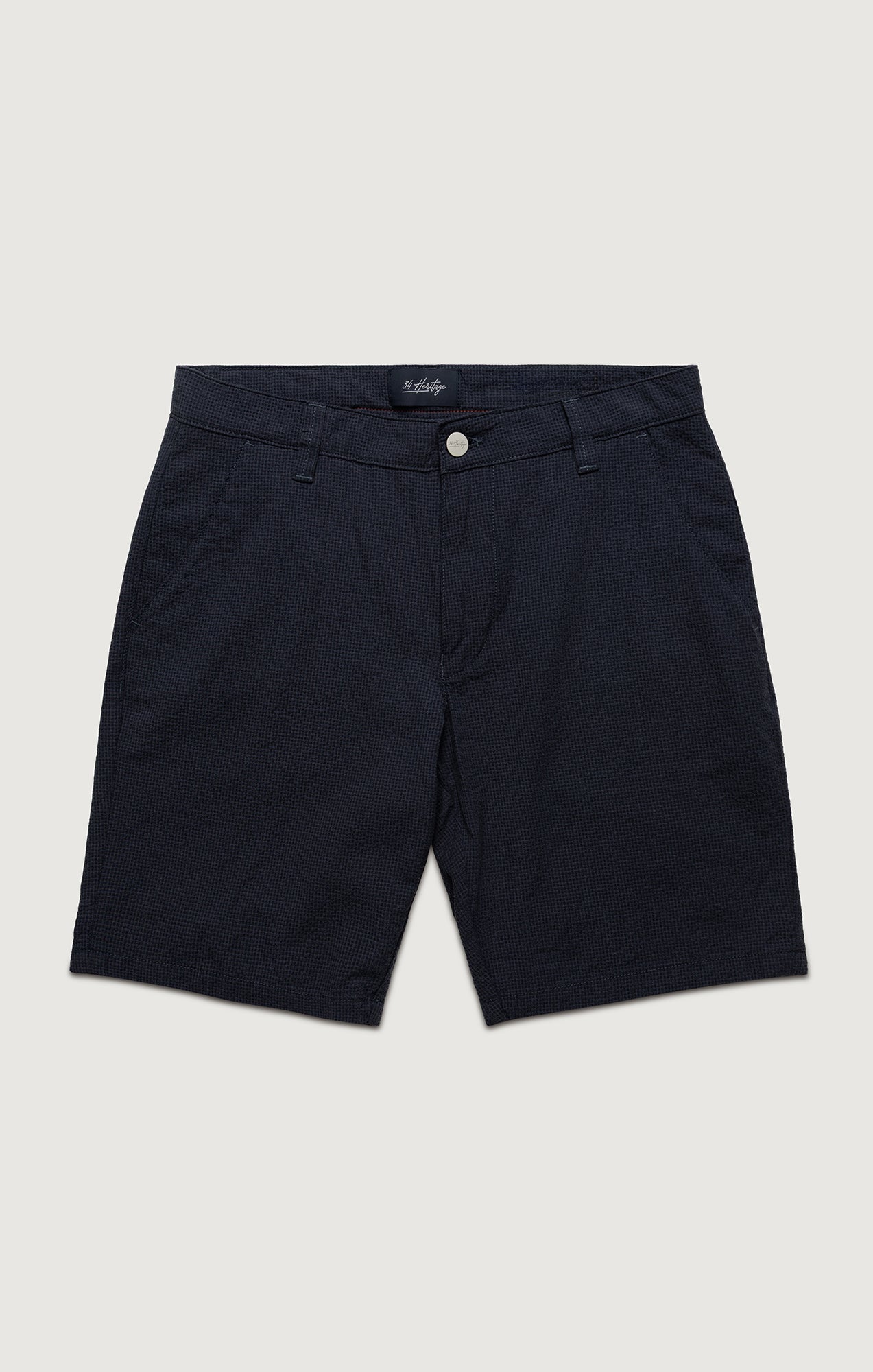 34 Heritage Arizona Slim Shorts In Navy Seersucker