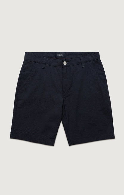 34 Heritage Arizona Slim Shorts In Navy Seersucker