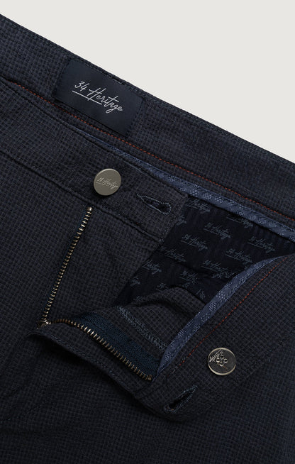 34 Heritage Arizona Slim Shorts In Navy Seersucker