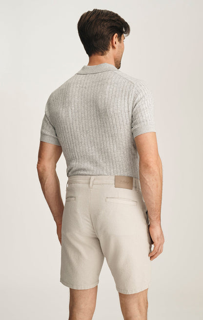 34 Heritage Arizona Slim Shorts In Stone Seersucker