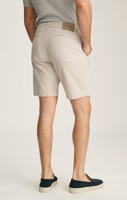 34 Heritage Arizona Slim Shorts In Stone Seersucker
