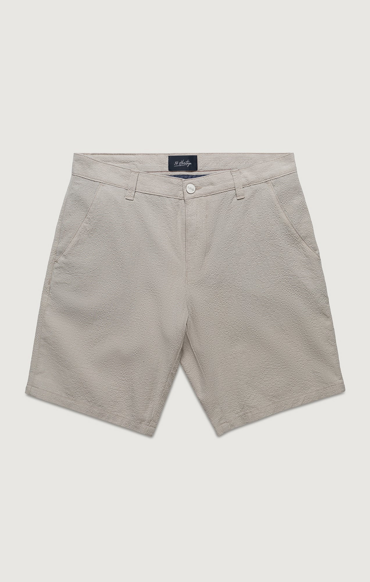 34 Heritage Arizona Slim Shorts In Stone Seersucker