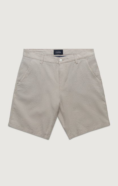 34 Heritage Arizona Slim Shorts In Stone Seersucker