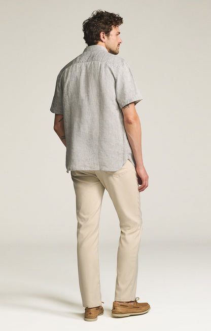 34 Heritage Relaxed Straight Leg Pants in Cream Cross Twill