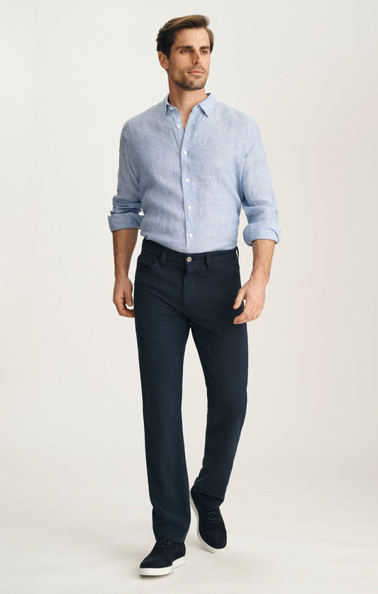 34 Heritage Courage Straight Leg Pants In Deep Ocean Cross Twill