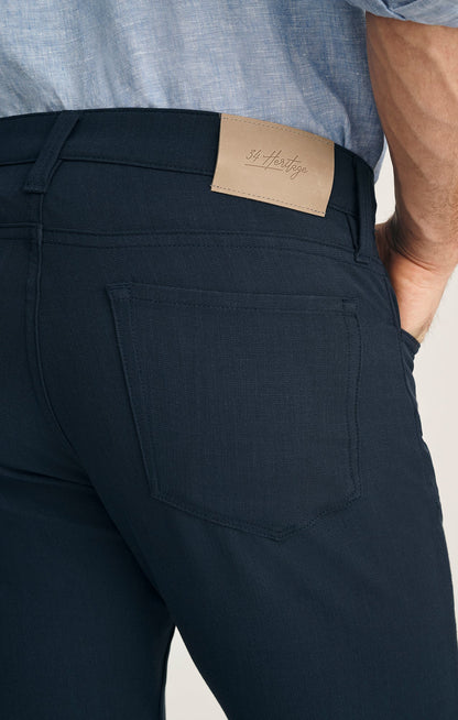34 Heritage Courage Straight Leg Pants In Deep Ocean Cross Twill