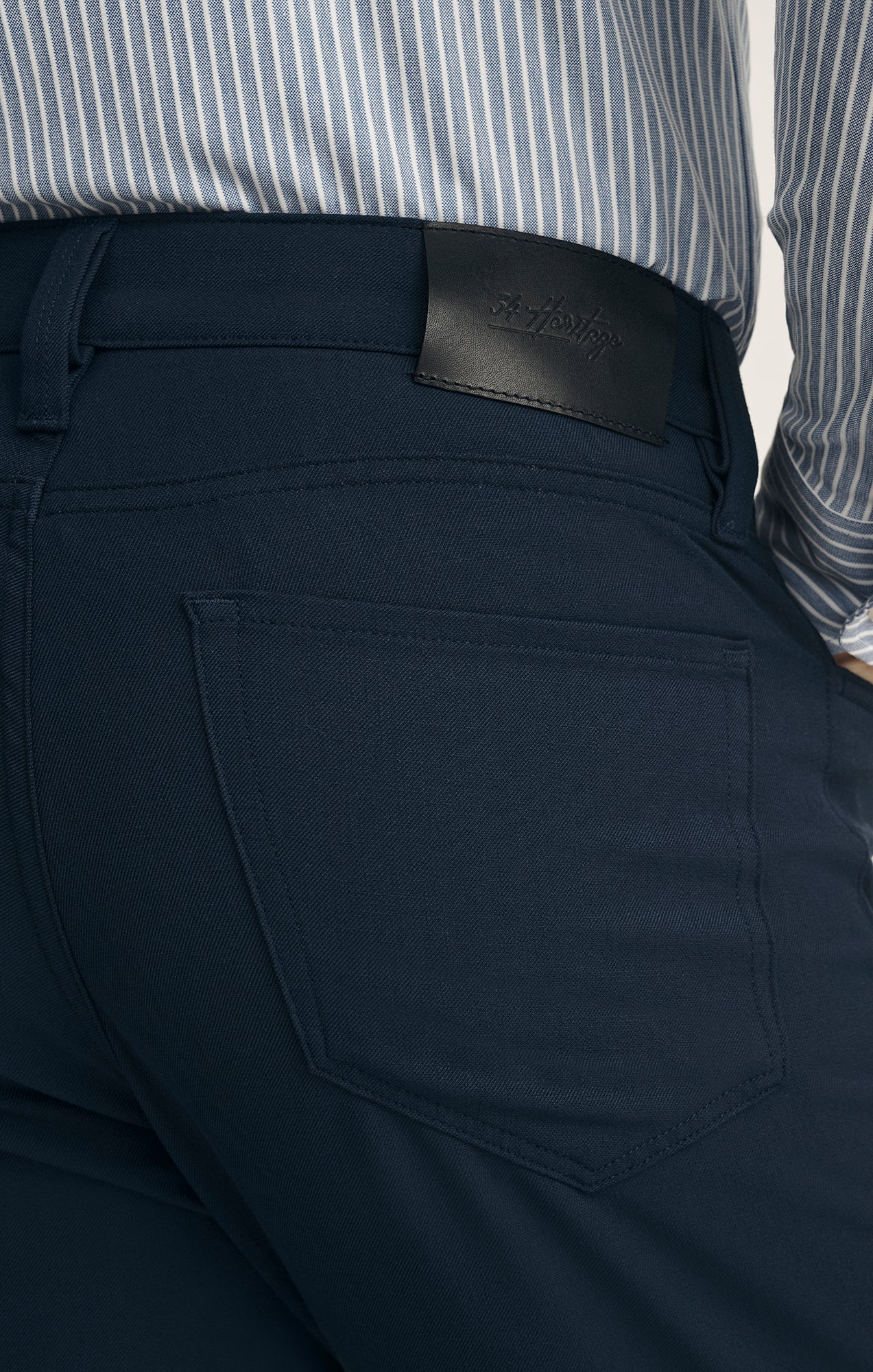 34 Heritage Charisma Relaxed Straight Pants In Deep Ocean Cross Twill