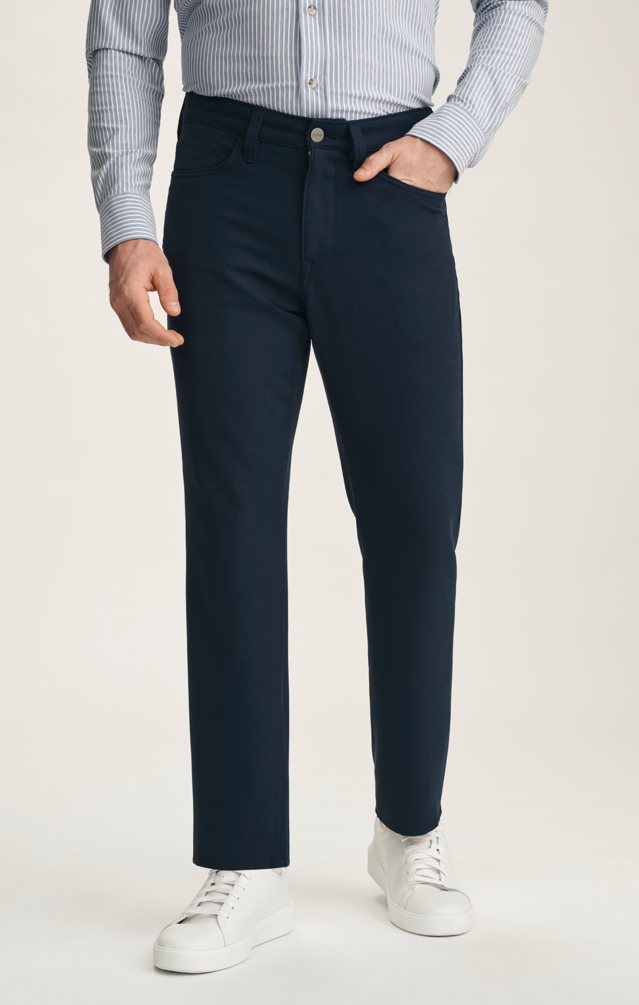 34 Heritage Charisma Relaxed Straight Pants In Deep Ocean Cross Twill