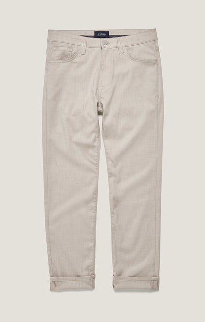 34 Heritage Courage Straight Leg Pants in Cream Cross Twill
