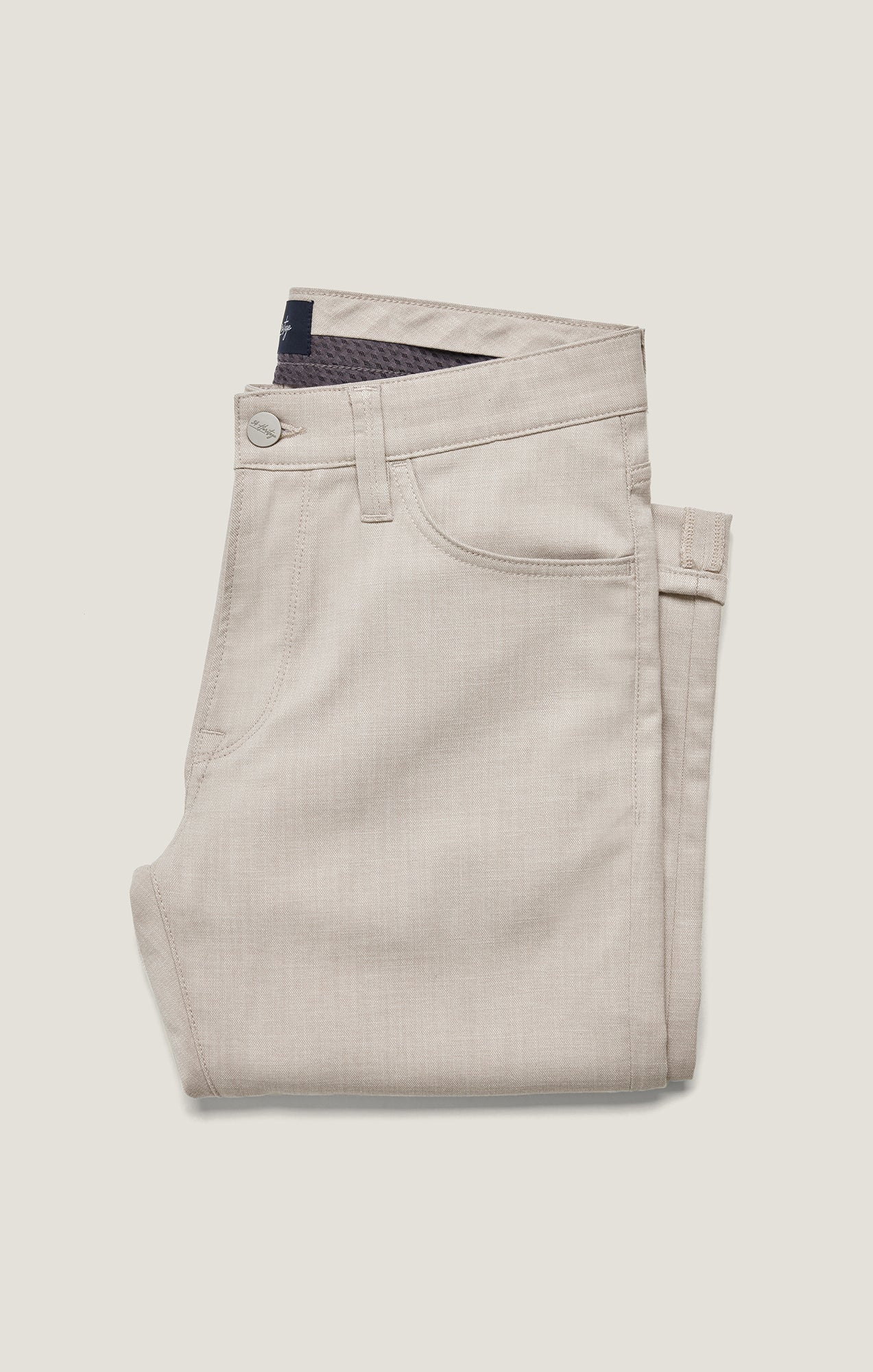 34 Heritage Courage Straight Leg Pants in Cream Cross Twill