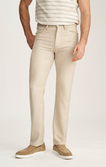 34 Heritage Courage Straight Leg Pants In Wheat Cross Twill