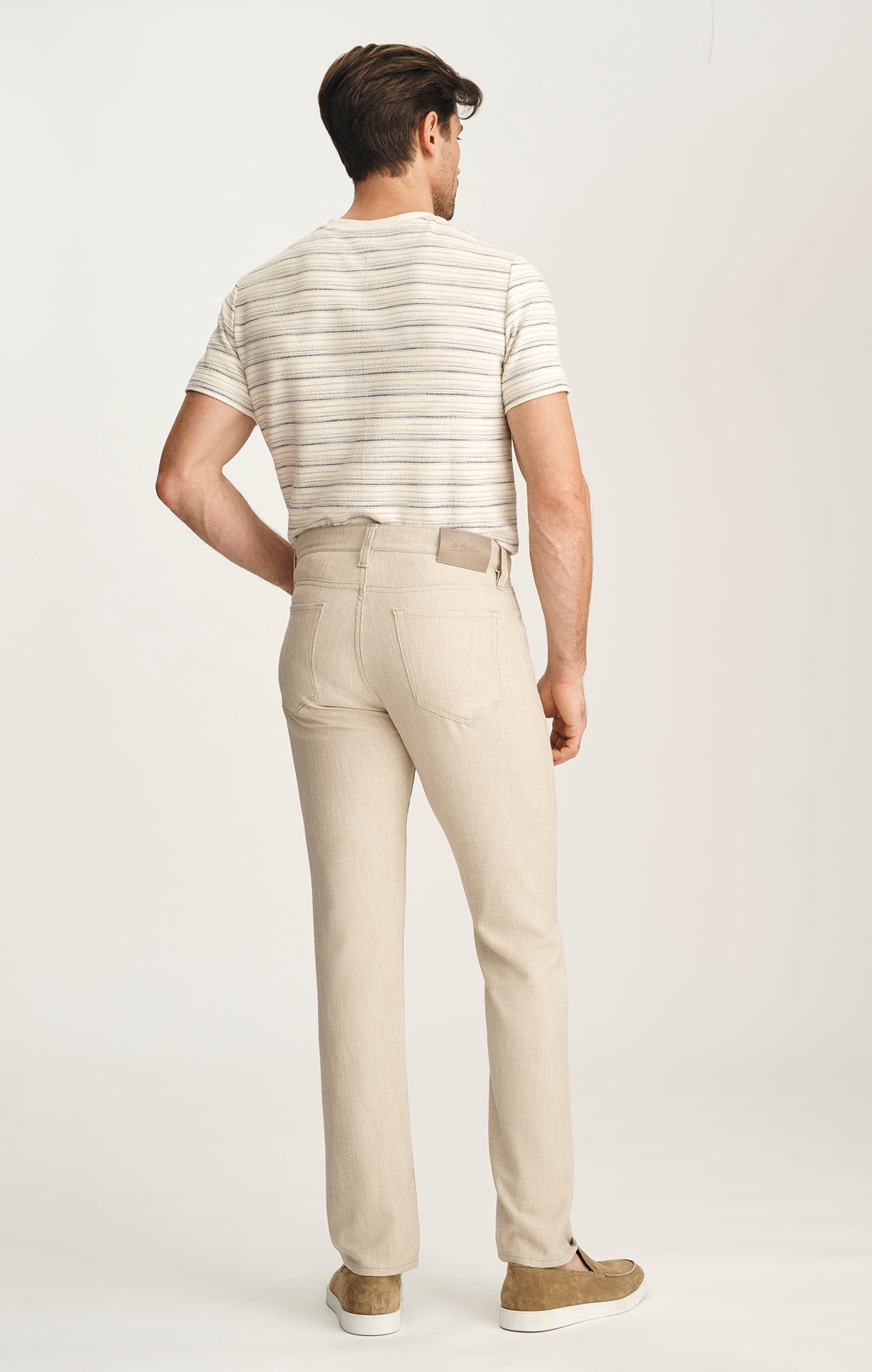 34 Heritage Courage Straight Leg Pants In Wheat Cross Twill