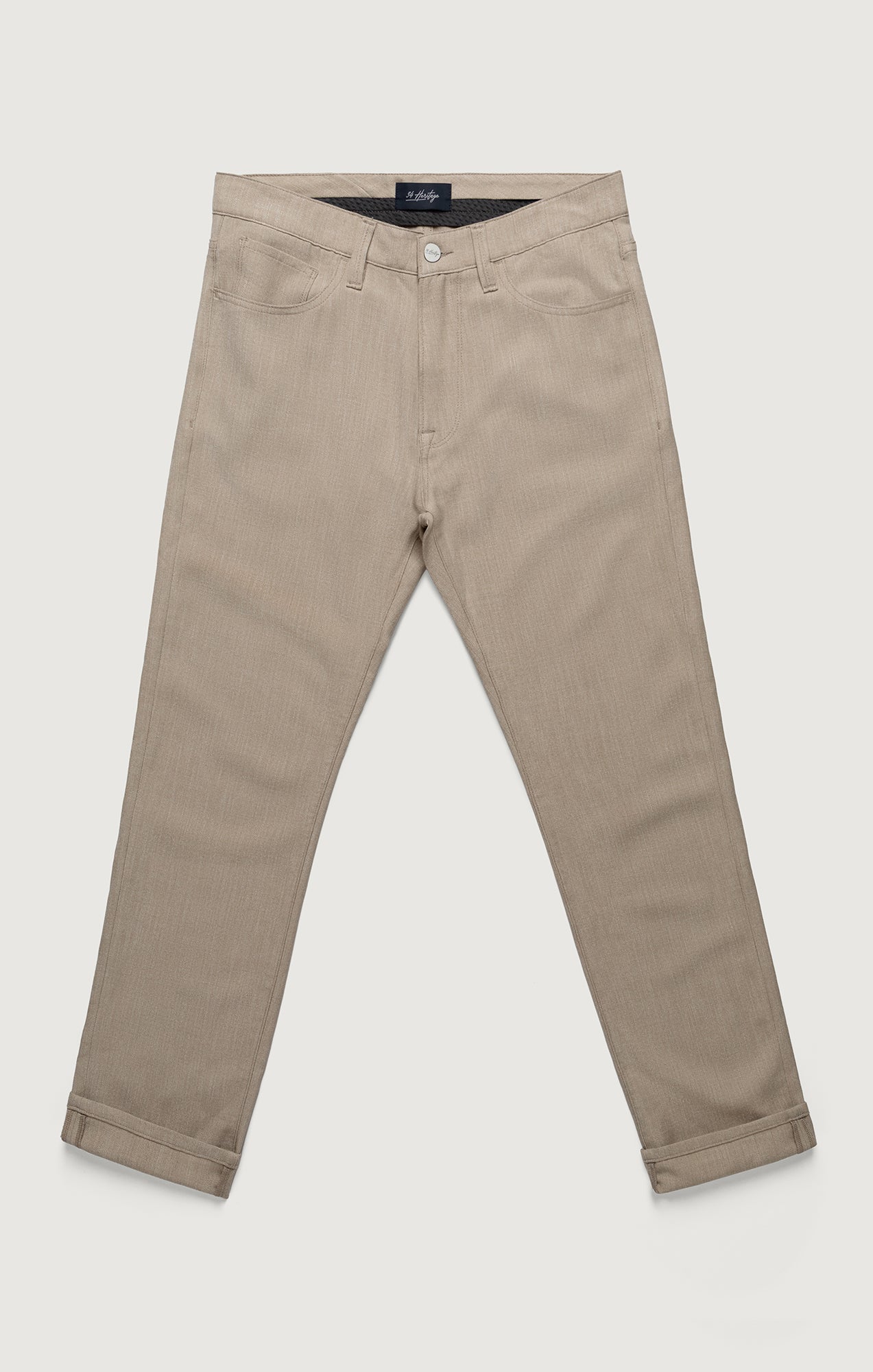 34 Heritage Courage Straight Leg Pants In Wheat Cross Twill