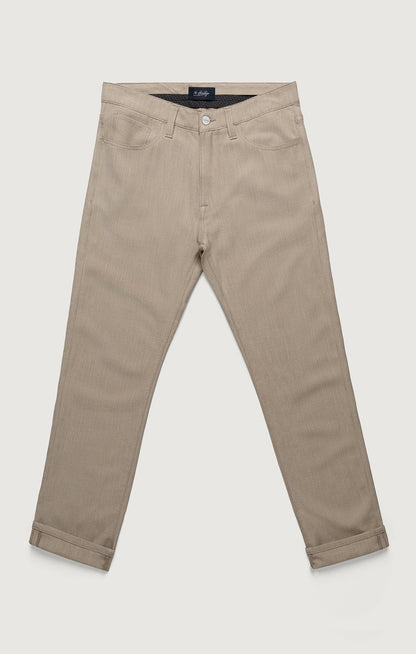 34 Heritage Courage Straight Leg Pants In Wheat Cross Twill
