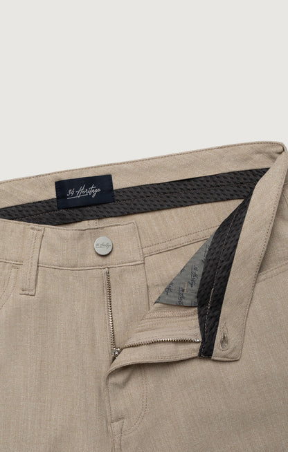 34 Heritage Courage Straight Leg Pants In Wheat Cross Twill