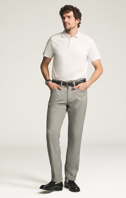 34 Heritage Charisma Relaxed Straight Pants in Grey Cross Twill