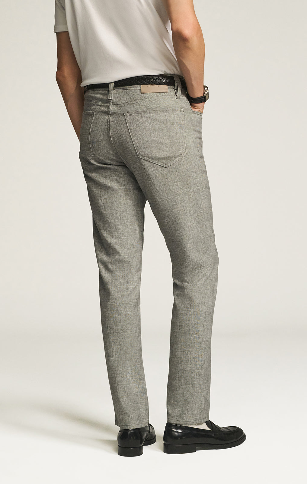 34 Heritage Charisma Relaxed Straight Pants in Grey Cross Twill