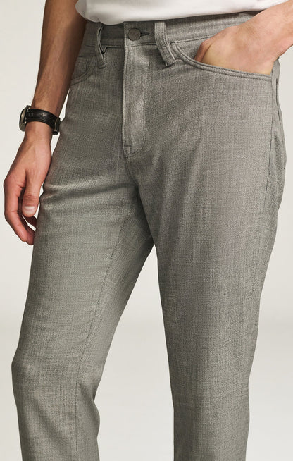 34 Heritage Charisma Relaxed Straight Pants in Grey Cross Twill
